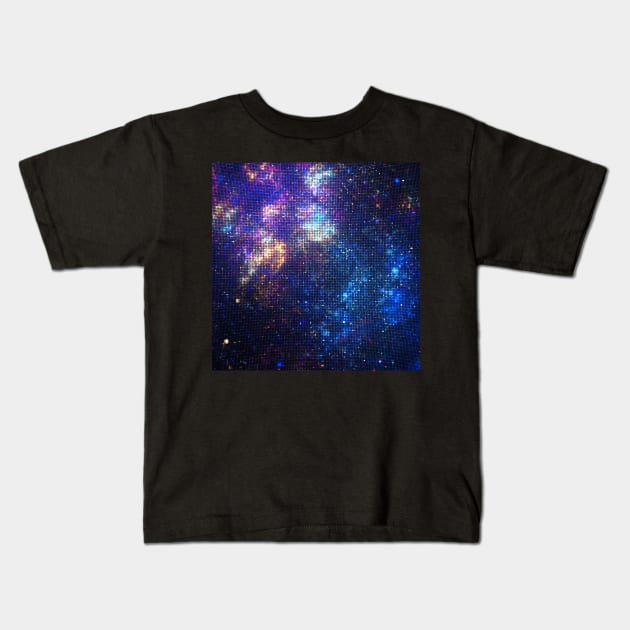 Pixel sky Kids T-Shirt by krinichnaya